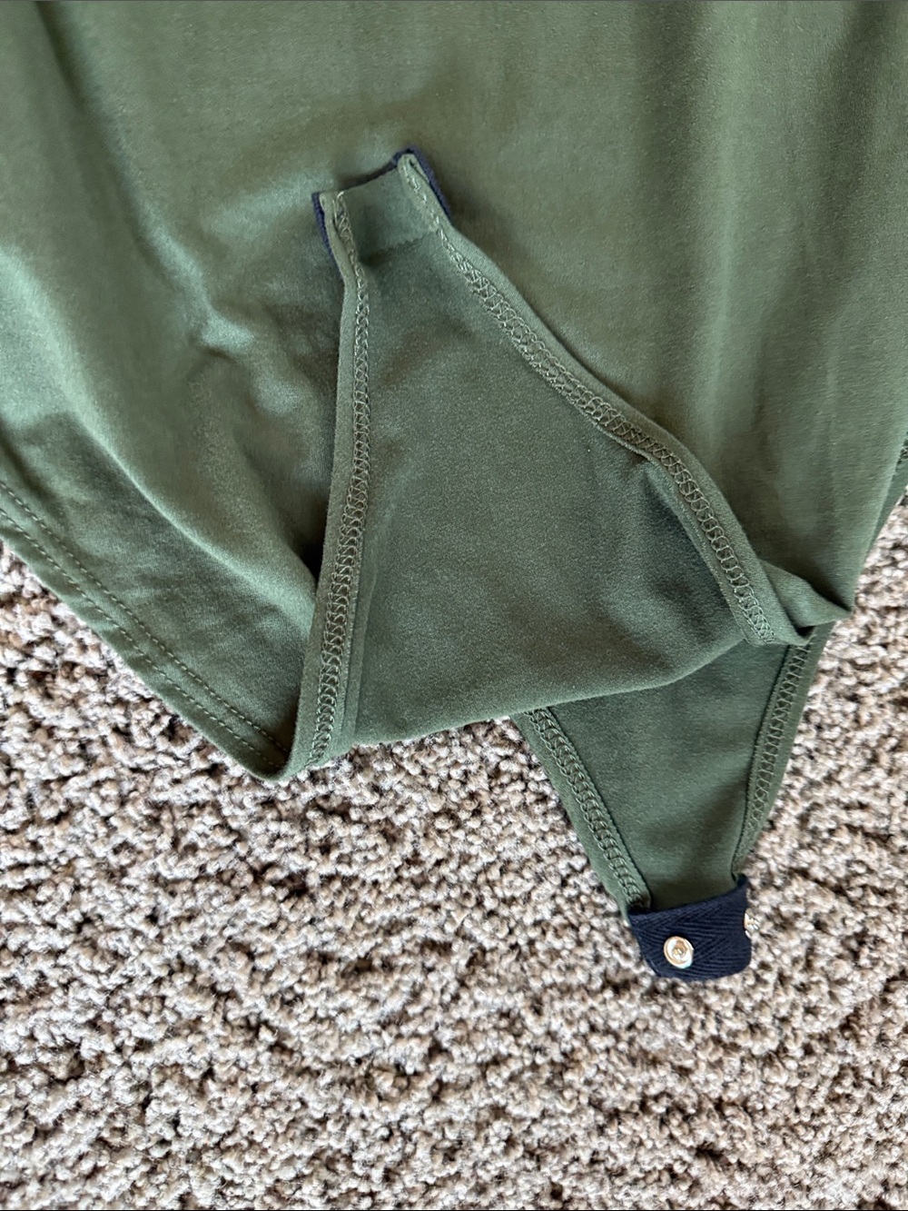 Gaze V-Neck One Piece Bodysuit - Pink and Olive. - Picture 5 of 6